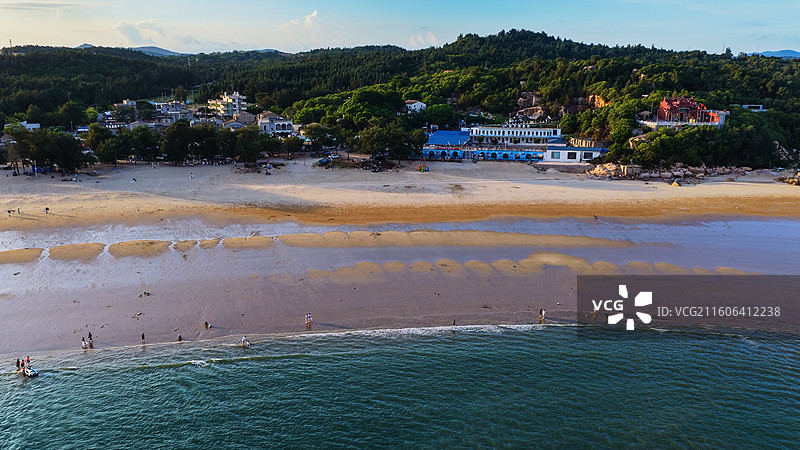 航拍福建平潭岛南线坛南湾象鼻湾沙滩海景图片素材