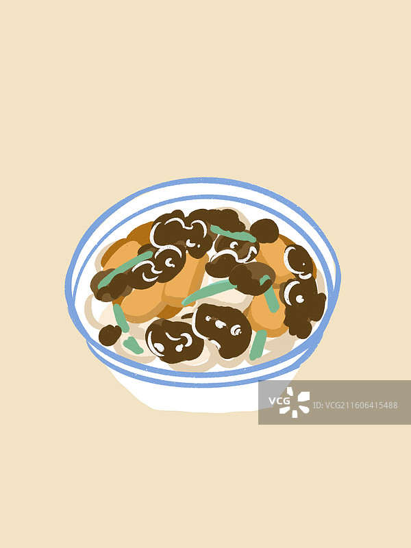 清炒山药木耳图片素材