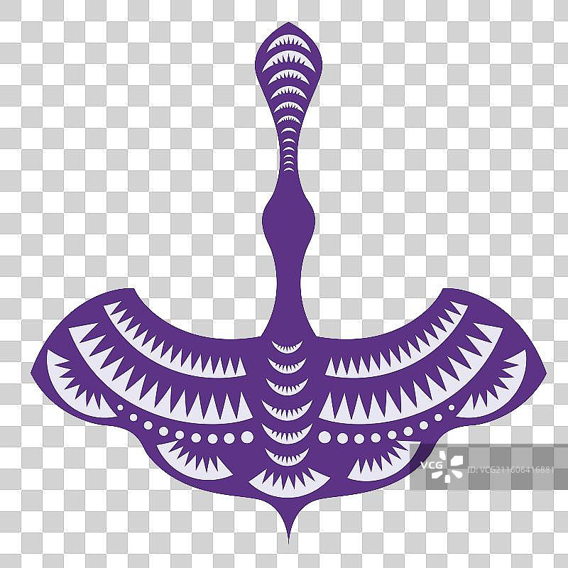 黑脸琵鹭剪纸图案设计图片素材