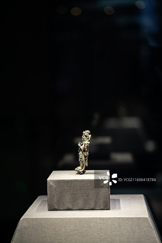 银大黑天立像 宋 大理国 云南省博物馆 文物 静物图片素材