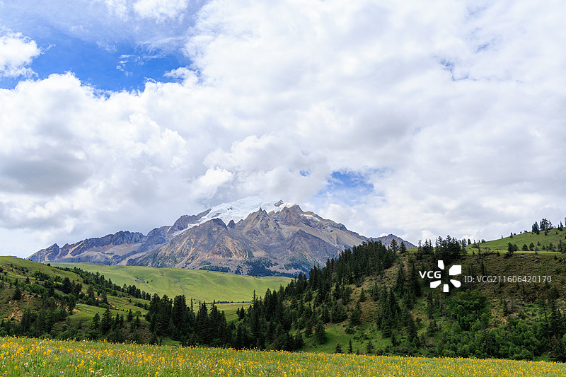 川西甘孜州理塘县格聂南线风光图片素材