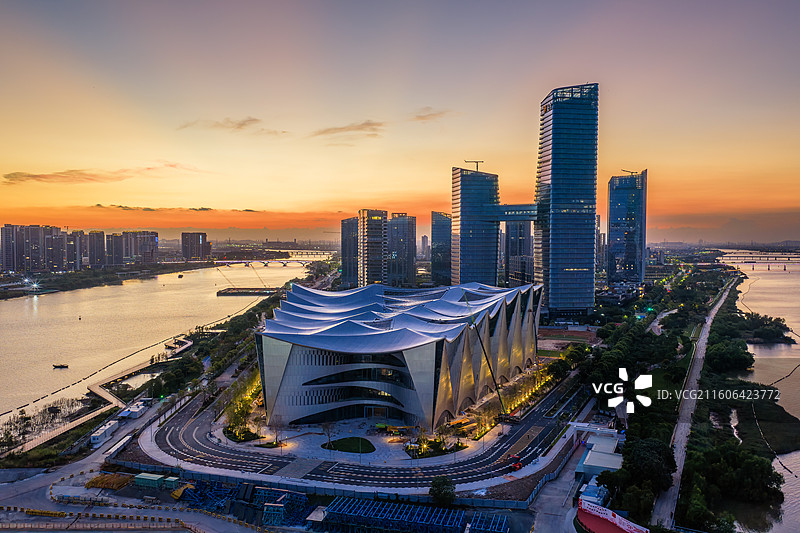 广州市南沙区明珠湾灵山岛尖CBD、大湾区科学论坛永久会址图片素材