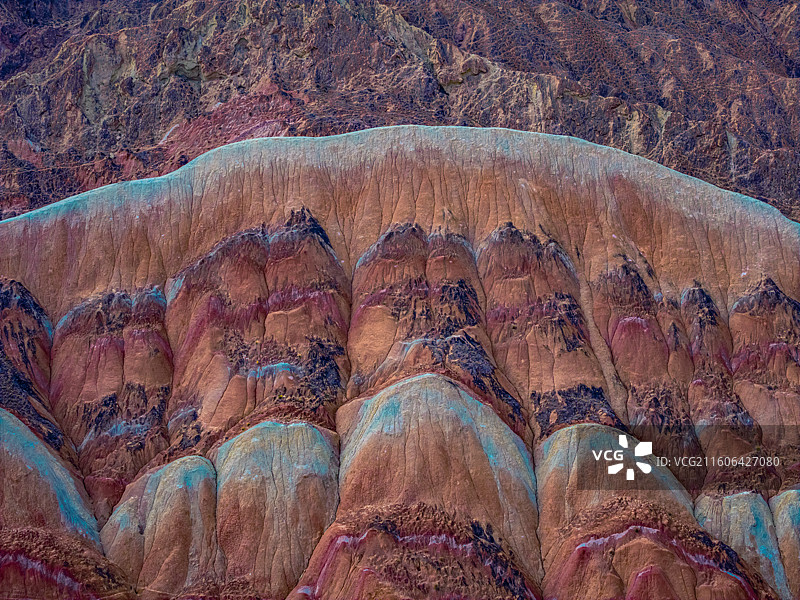 甘肃张掖七彩丹霞风景航拍图片素材