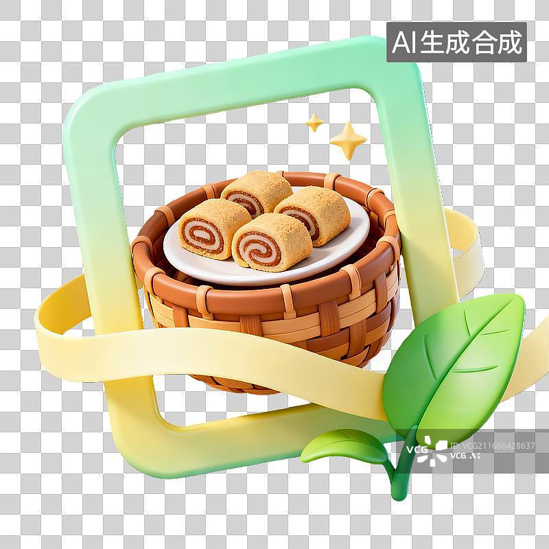 【AI数字艺术】3d卡通粘土二十四节气惊蛰春分边框装饰元素图片素材