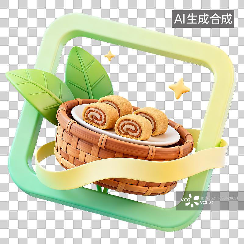 【AI数字艺术】3d卡通粘土二十四节气惊蛰春分边框装饰元素图片素材