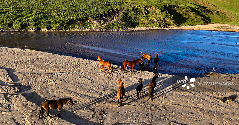 塞上秋澜序曲---承德二道河晨景图片素材