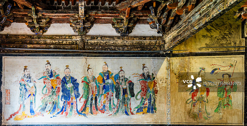 山西 彩塑 壁画图片素材