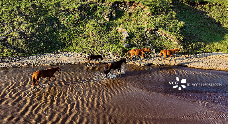 塞上秋澜序曲---承德二道河晨景图片素材