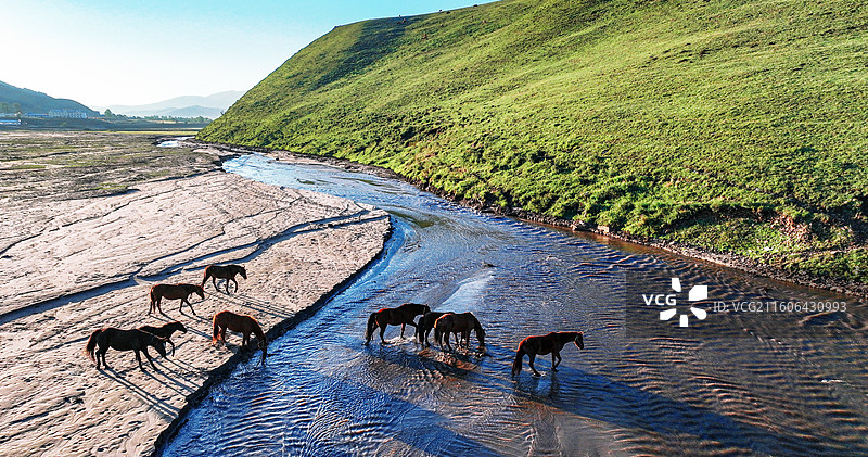 塞上秋澜序曲---承德二道河晨景图片素材