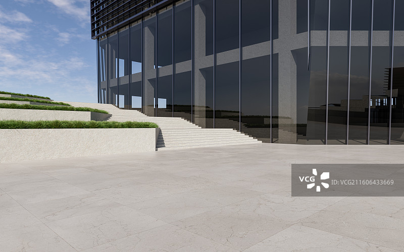 城市广场_玻璃幕墙_建筑空间图片素材