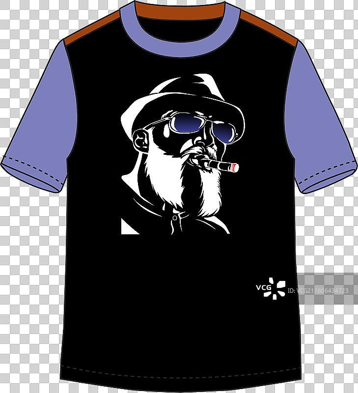 时尚男士T恤印花图片素材