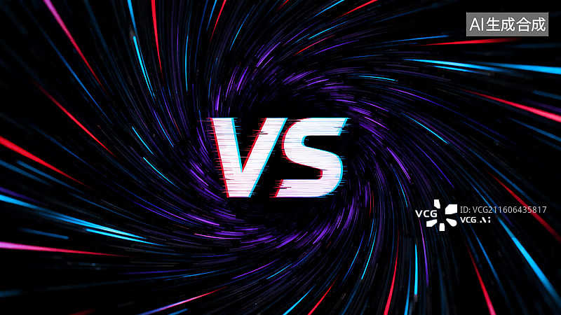 【AI数字艺术】VS 竞技对决赛博风动感背景素材图片素材