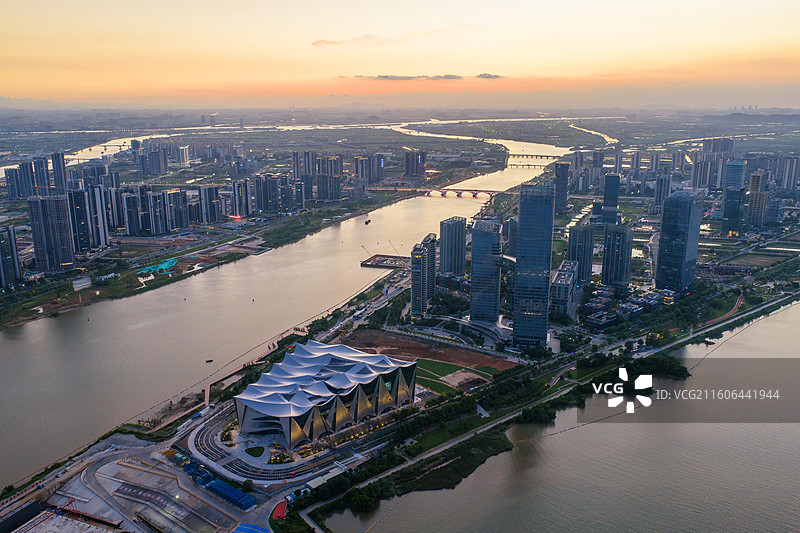 广州市南沙区明珠湾灵山岛尖CBD、大湾区科学论坛永久会址图片素材