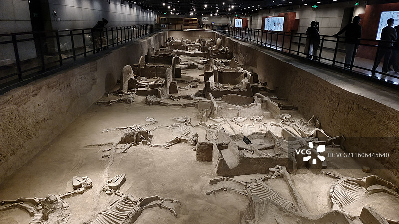 洛阳市天子驾六博物馆 车马坑图片素材