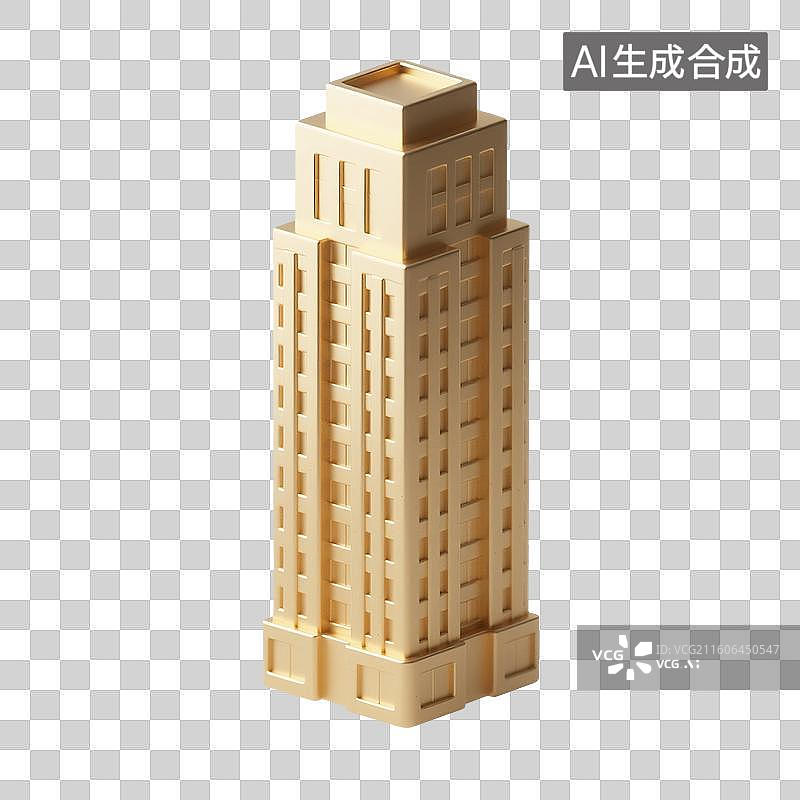 【AI数字艺术】3D渲染，现代城市高楼，城市建筑，写字楼，办公楼，免抠元素图片素材