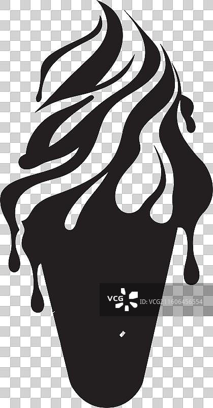 鲜奶油甜筒冰淇淋，美味的漩涡设计图片素材