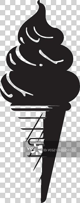 霜糖诱惑冰淇淋甜筒设计图片素材