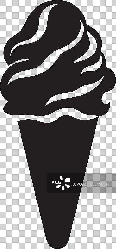 冰淇淋甜筒，诱人的冰凉旋涡图片素材