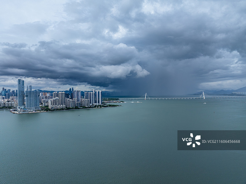 深圳湾大桥 深圳南山区蛇口 城市海岸线图片素材