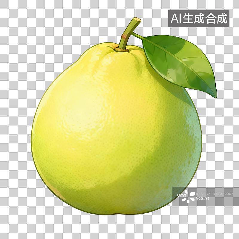 【AI数字艺术】手绘插画，柚子，沙田柚，秋天，中秋节，免抠元素图片素材