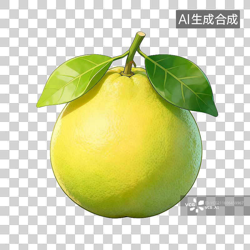【AI数字艺术】手绘插画，柚子，沙田柚，秋天，中秋节，免抠元素图片素材