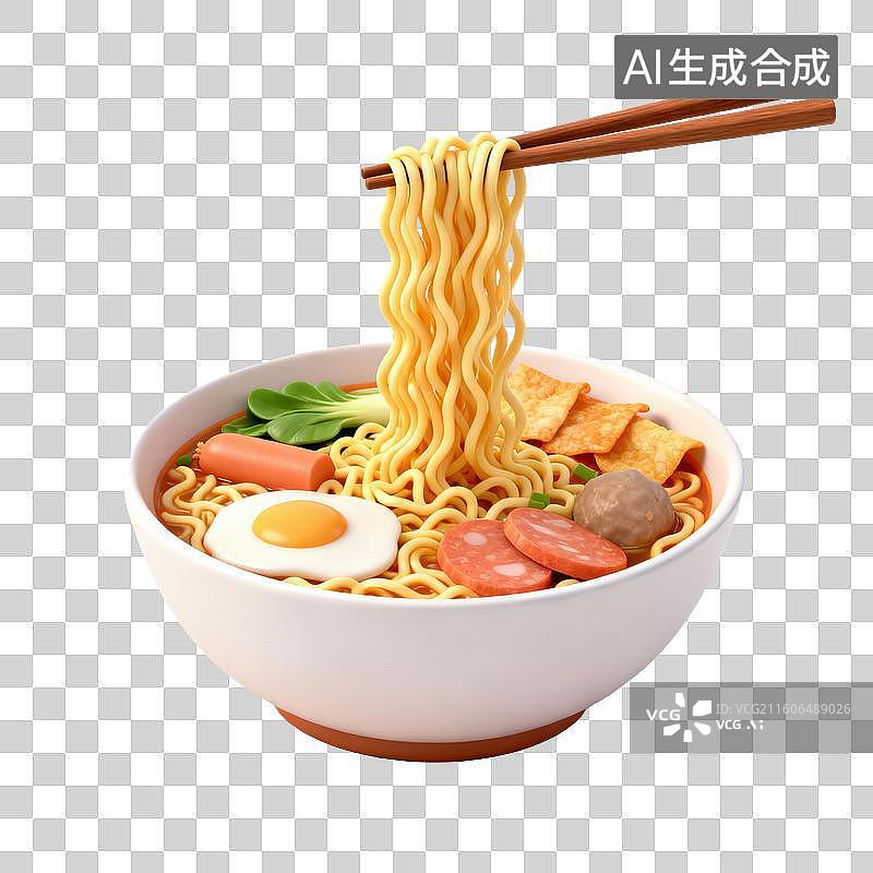 【AI数字艺术】一碗丰富多样的方便面图片素材