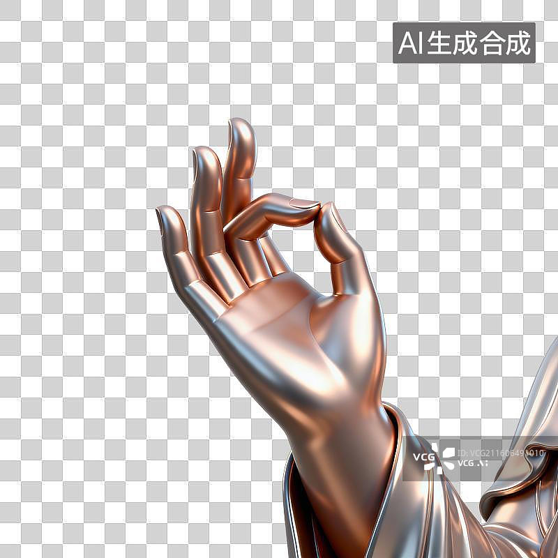 【AI数字艺术】观音佛手 手势OK图片素材