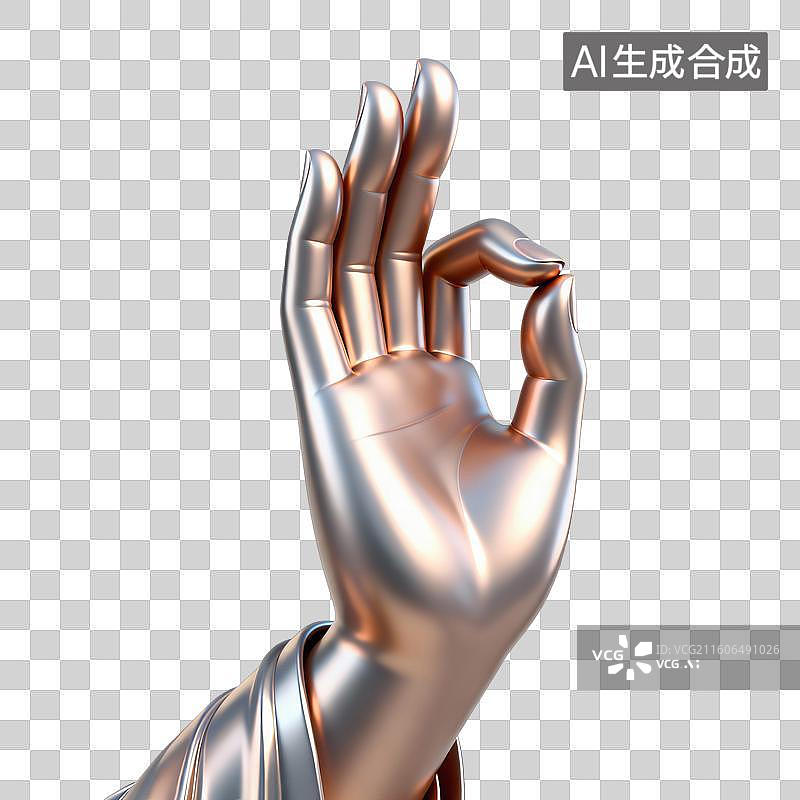 【AI数字艺术】观音佛手 手势OK图片素材