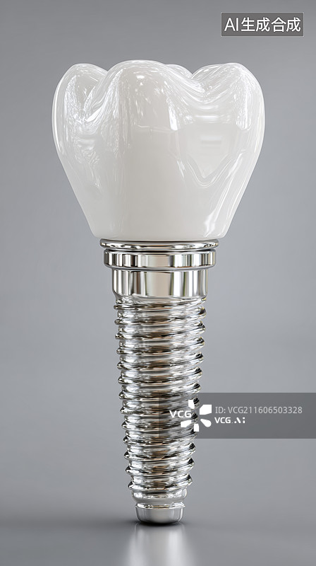 【AI数字艺术】牙科种植体模型展示图片素材