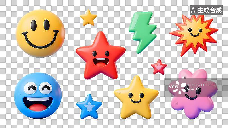 【AI数字艺术】幽默符号 3D形象图片素材