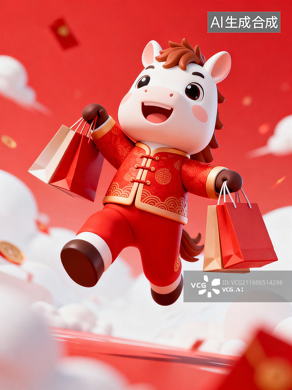 【AI数字艺术】新年购物图片素材