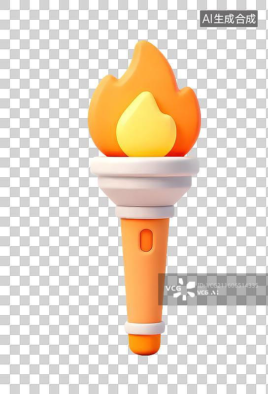 【AI数字艺术】卡通火炬图标图片素材