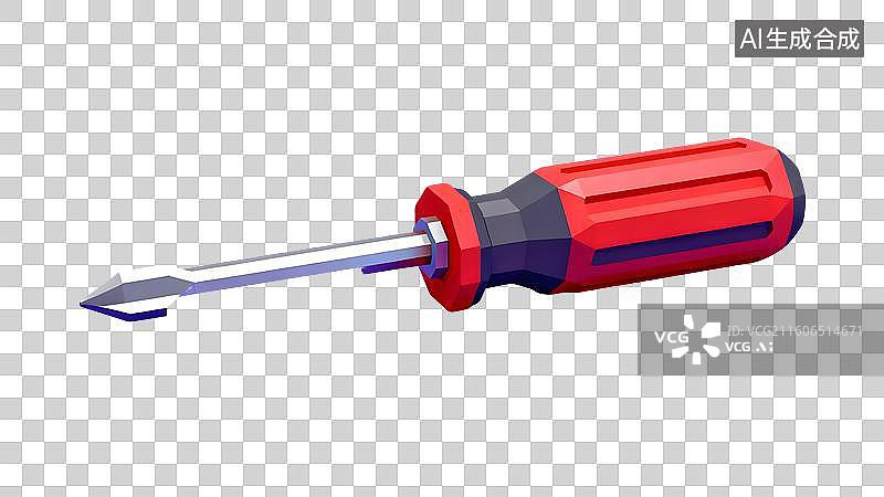 【AI数字艺术】卡通工具一字起子图片素材