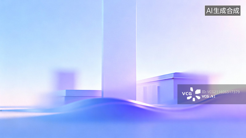 【AI数字艺术】柔和紫色调抽象模糊背景图片素材