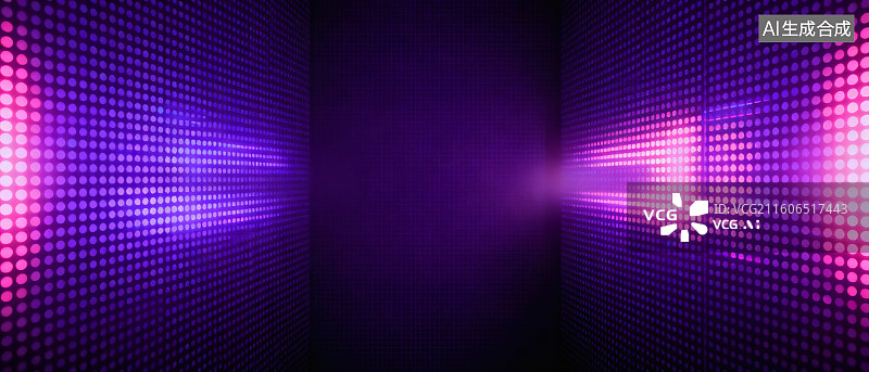 【AI数字艺术】充满活力的紫粉迪斯科灯光图片素材
