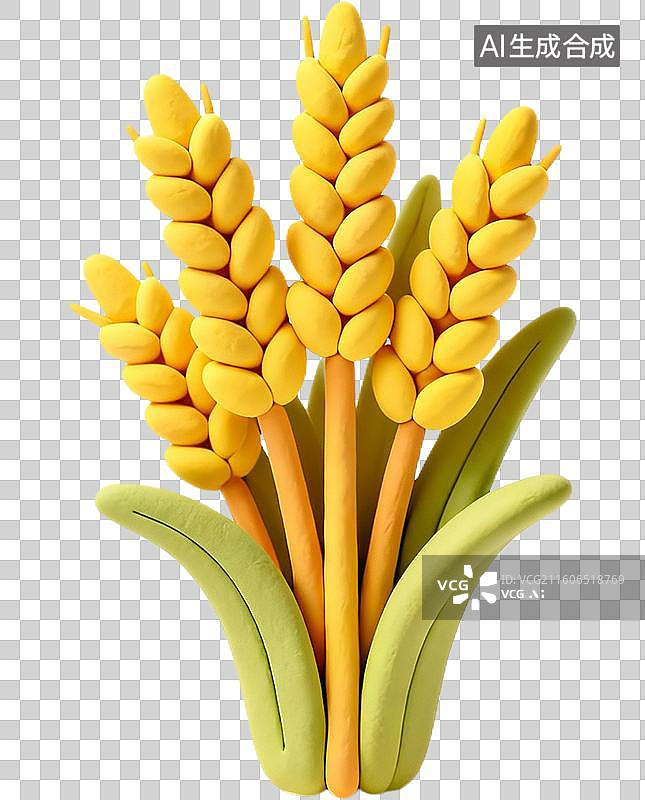 【AI数字艺术】卡通3D粘土风格插画二十四节气夏至夏天昆虫美食儿童插画元素免抠图形图片素材