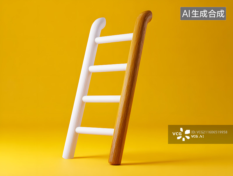 【AI数字艺术】一个卡通梯子图片素材