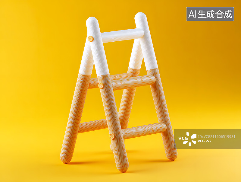 【AI数字艺术】一个卡通梯子图片素材