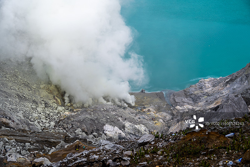 伊真火山，印度尼西亚图片素材