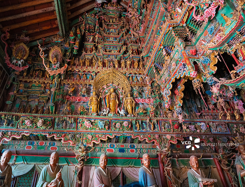 山西临汾隰县小西天悬塑图片素材