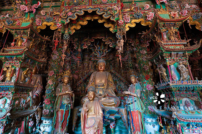 山西临汾隰县小西天悬塑图片素材