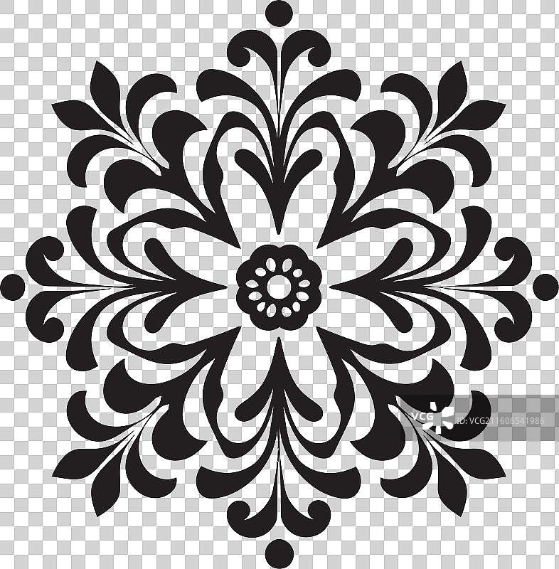 维多利亚风格的卷曲花纹，复古的 filigree 精致图案图片素材