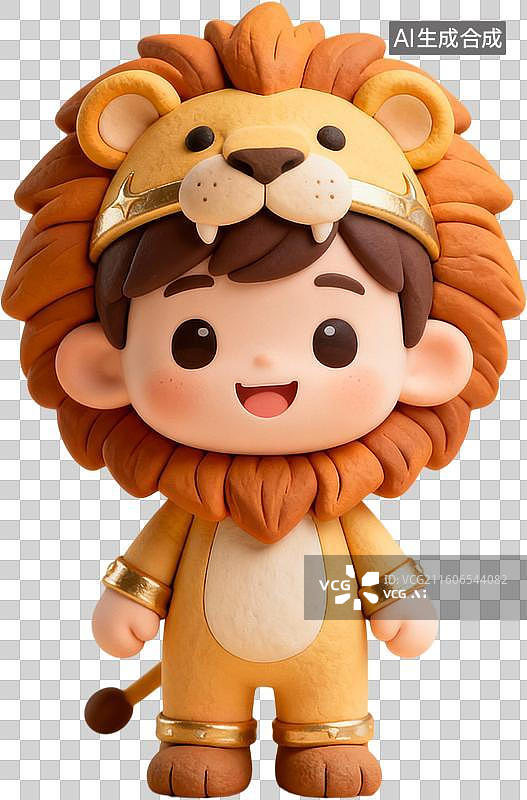 【AI数字艺术】可爱的卡通Q版盲盒系列3D粘土风格十二星座插画元素免抠图形图片素材