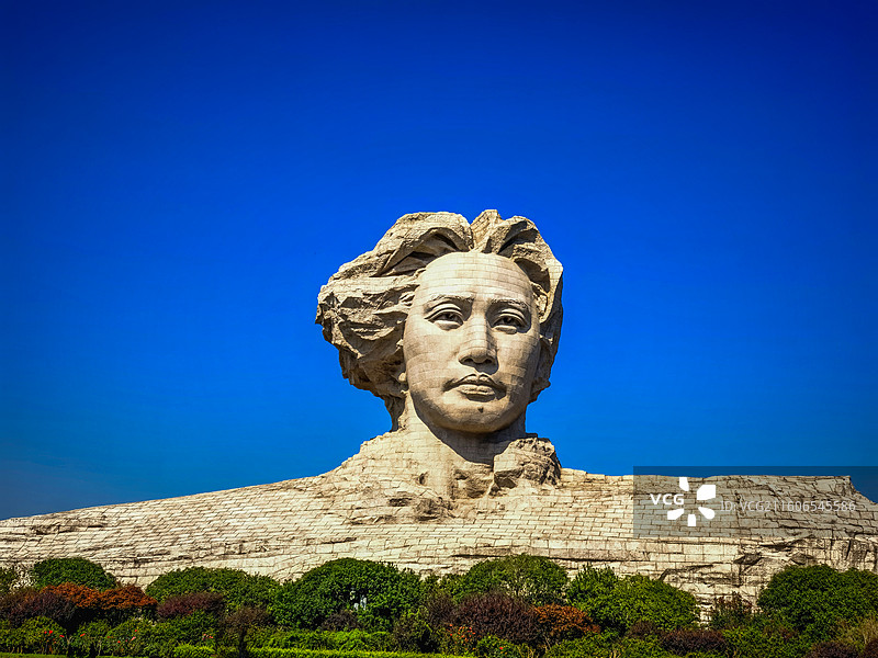 湖南长沙橘子洲头毛泽东雕像图片素材