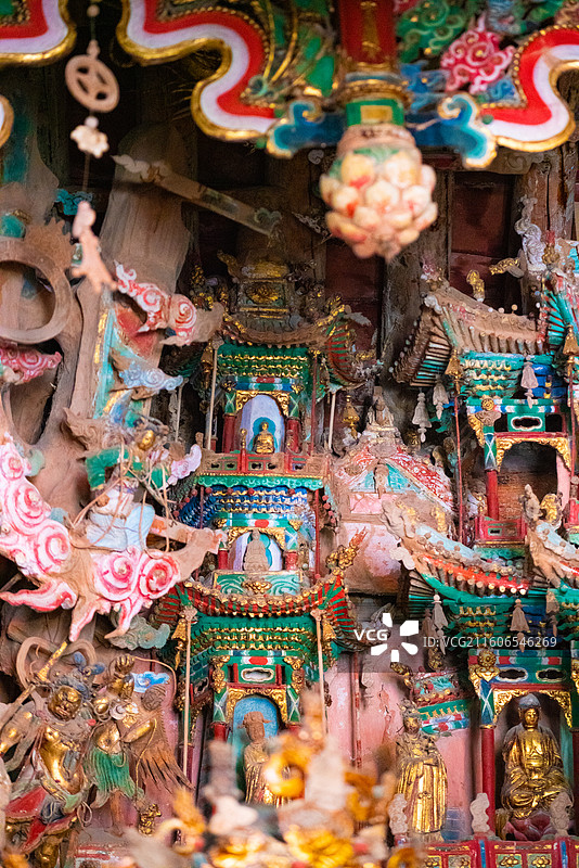 山西临汾隰县小西天悬塑图片素材