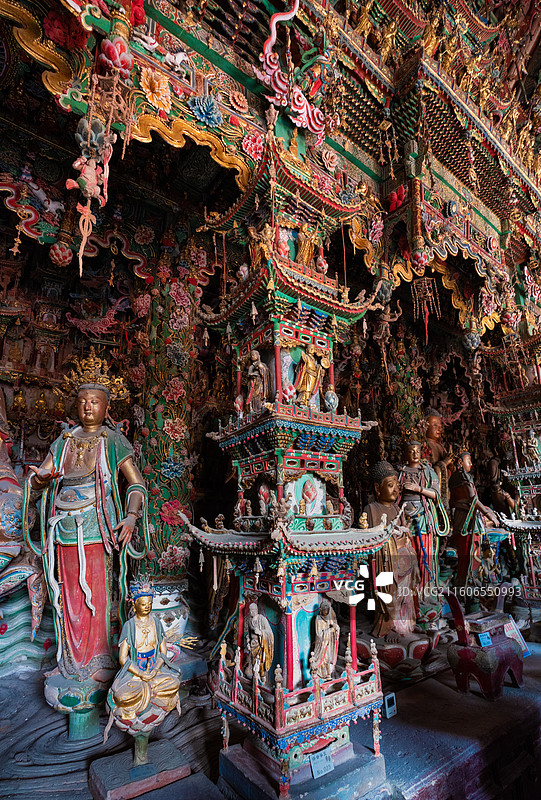 山西临汾隰县小西天悬塑图片素材