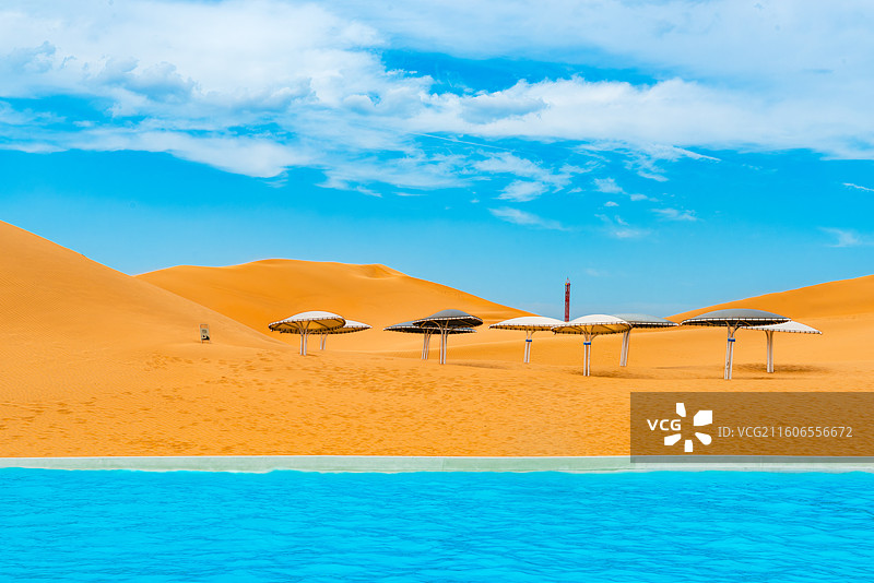 内蒙古鄂尔多斯市达拉特旗响沙湾-银肯响沙-最美沙漠图片素材