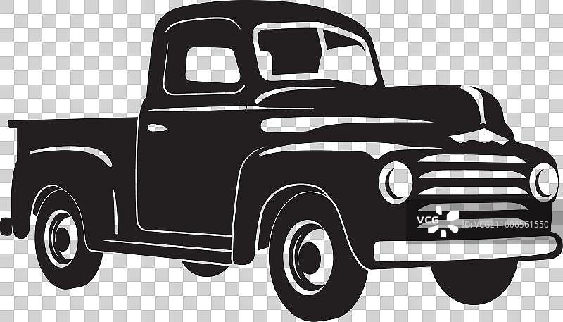 经典复古卡车图标，复古实用图片素材