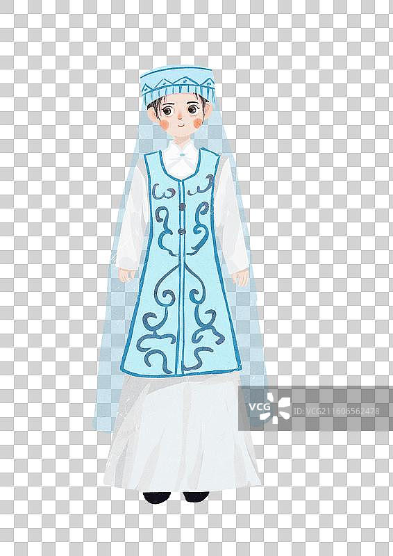 穿着回族传统服装的妇女肖像图片素材