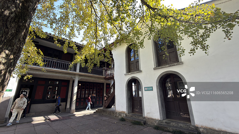 浙江奉化蒋介石故居民国建筑群图片素材